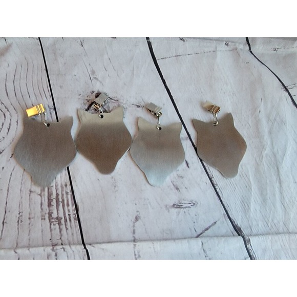 Boy Cub Scout Wolf Head Table Cloth Weights Stainless Steal Set 4 - Picture 4 of 5